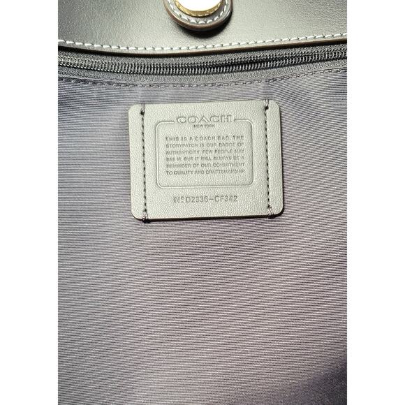 Coach City Tote(CF342) in Navy Blue Monogram Print - Picture 10 of 15